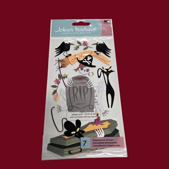 Halloween Sticker Lot: Jolee's Creepy Crows 2002 Series 1 Skeleton Haunted House - Picture 3 of 9